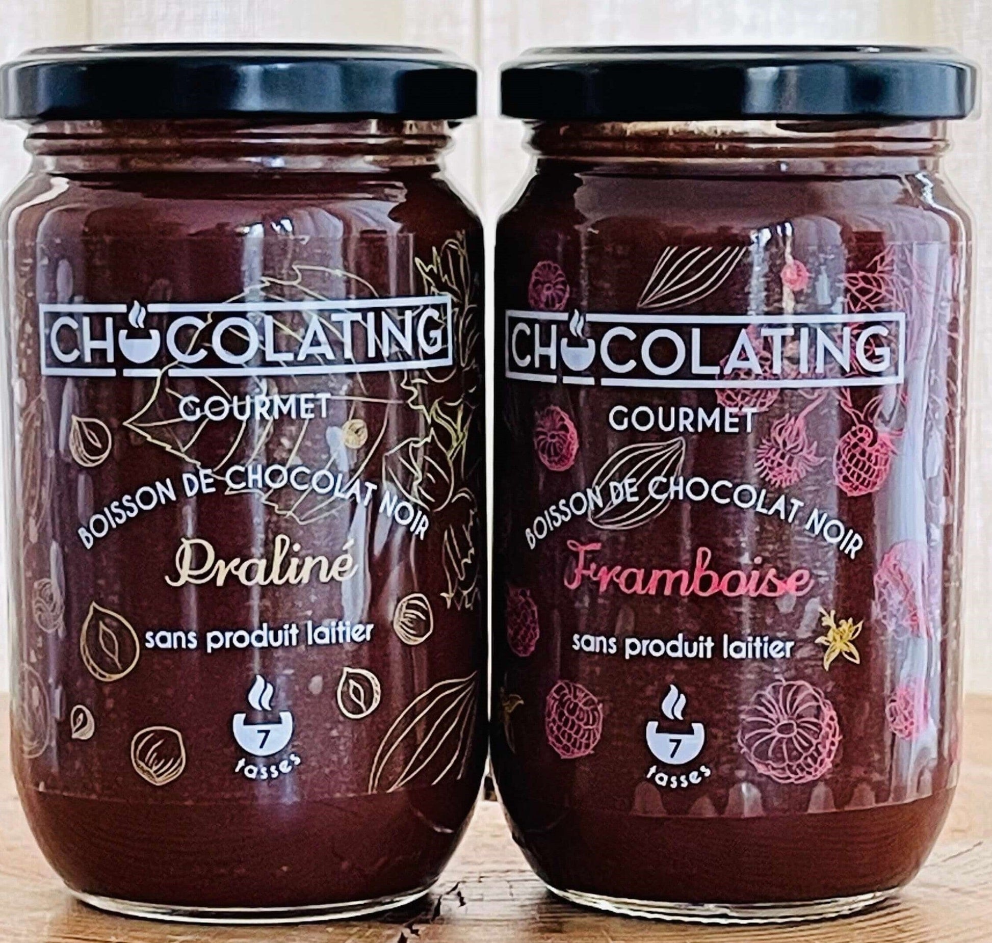 Chocolating Gourmet - Coffret de 2 echantillons 2x300g Chocolating Praliné - Framboise 